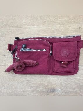 Kipling Deep Crossbody Pouch with Monkey Charm (waist pouch)